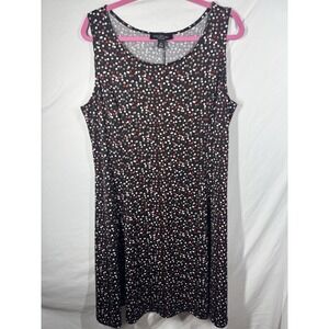 Perceptions NY Polka Dot Fit & Flare Dress | Sleeveless Knee Length | Size XL